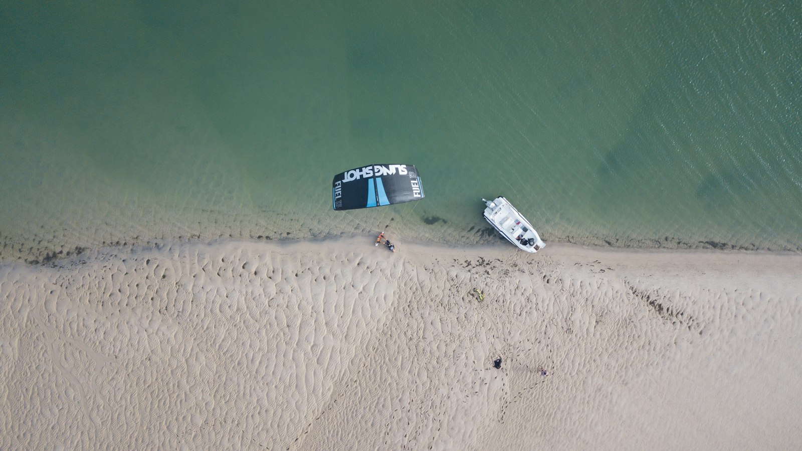 De lagune van Dakhla vanuit de lucht