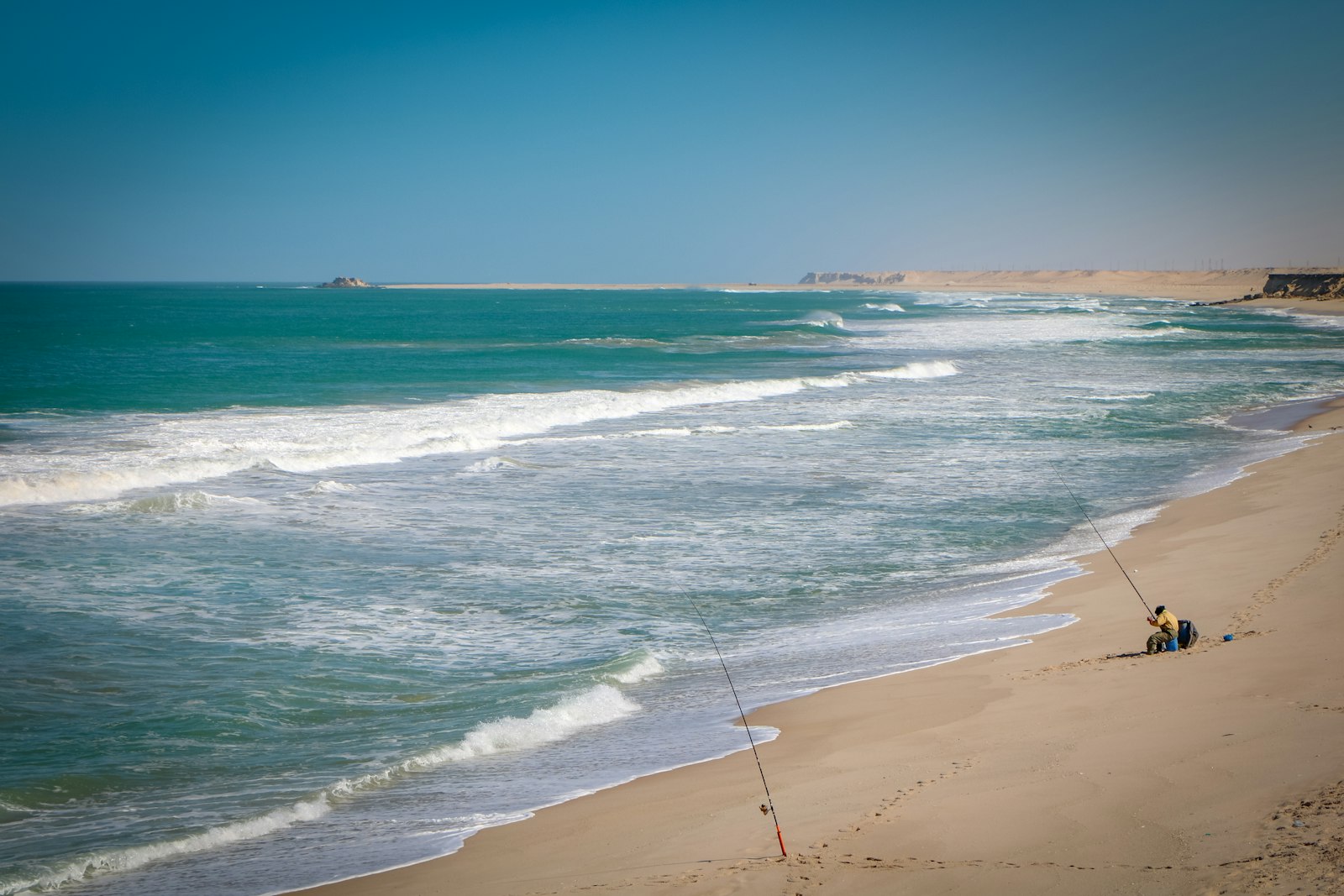 De Atlantische kust bij Dakhla