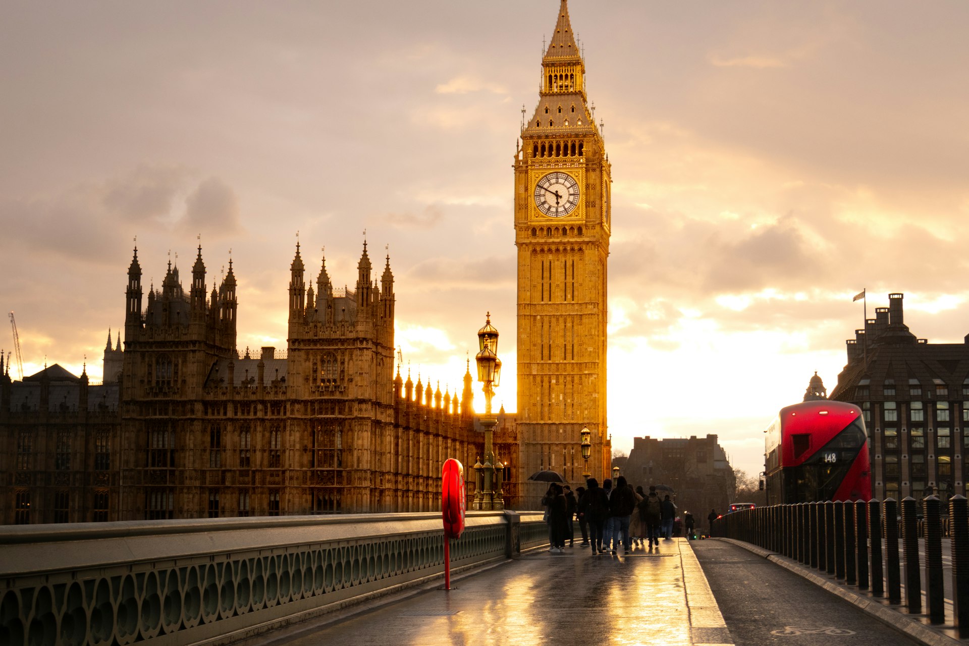 Big Ben au coucher du soleil
