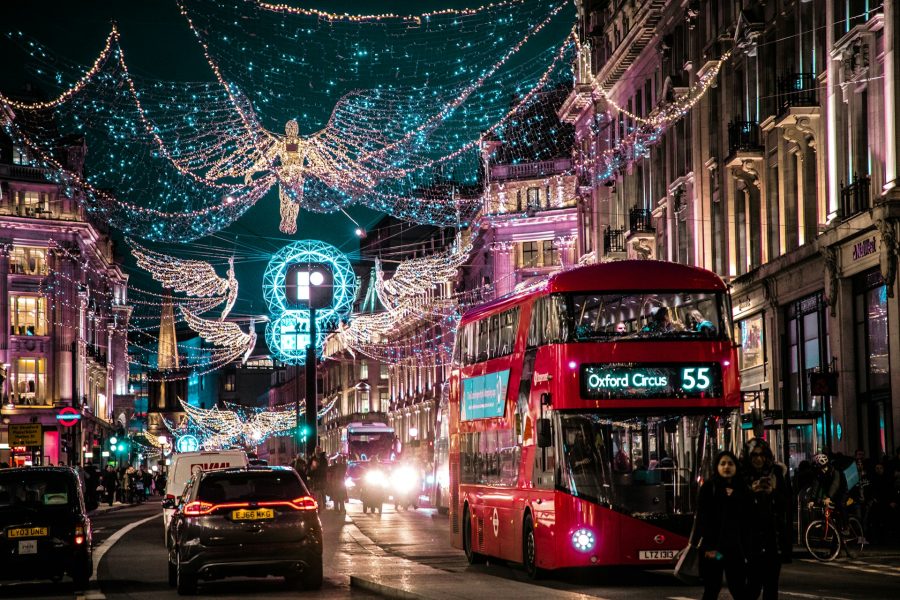 Regent Street illuminée pour Noël, Londres