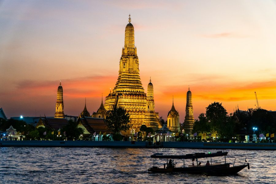 Wat Arun au coucher du soleil, Bangkok
